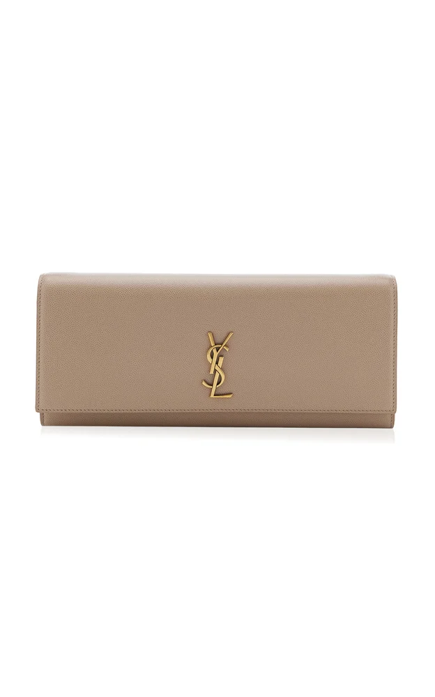 Kate Grain de Poudre Leather Clutch