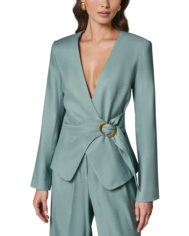 Buckled Wrap Blazer