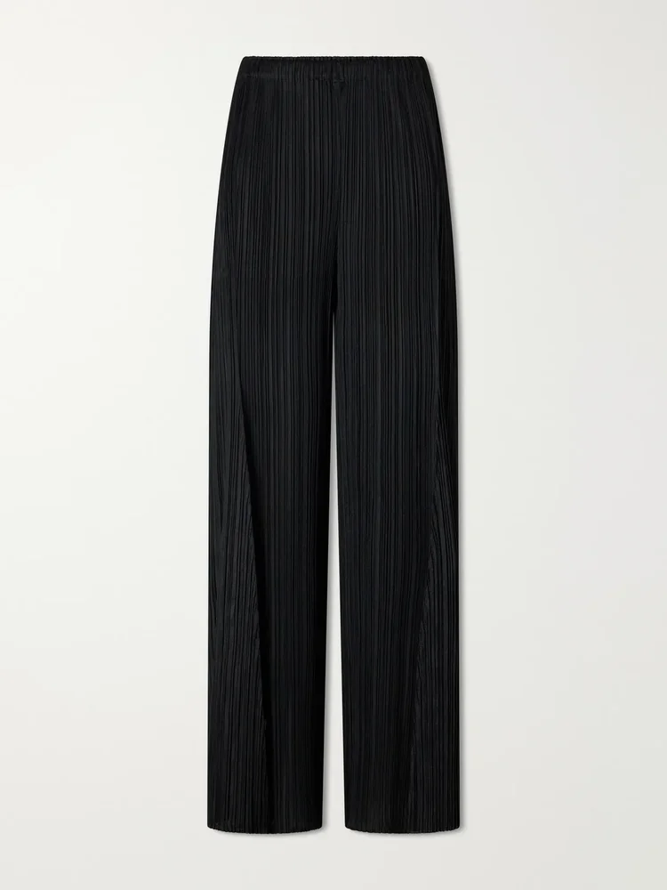 Bouquet plissé wide-leg pants