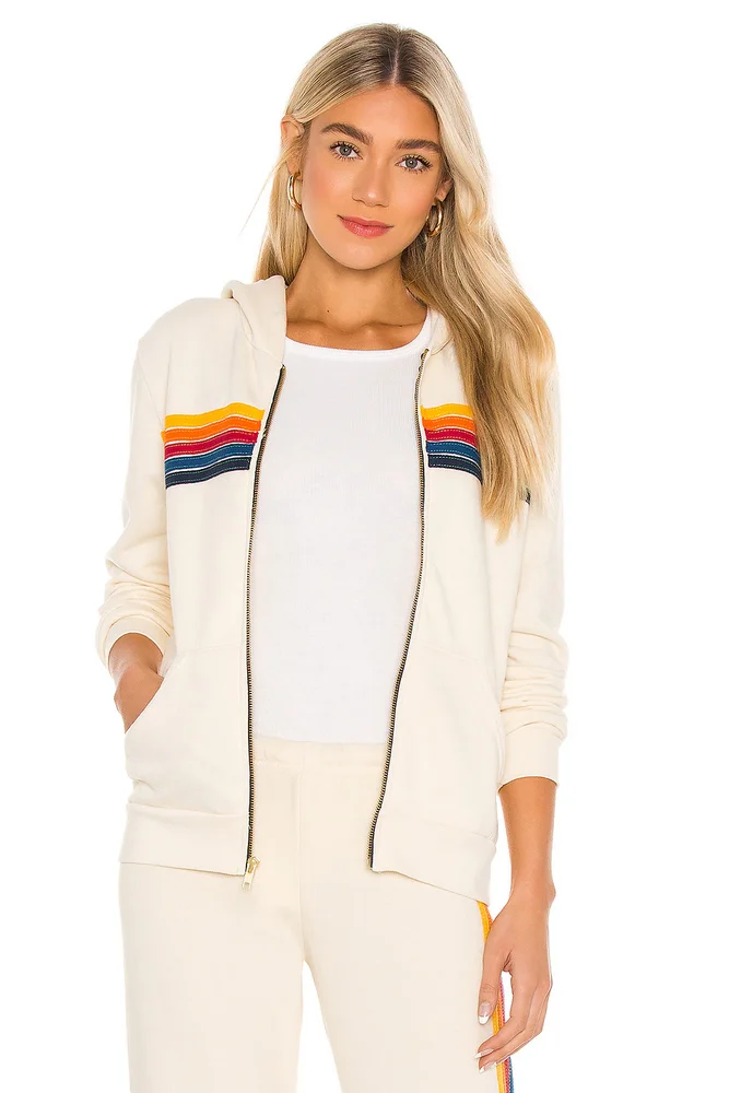 5 Stripe Hoodie Charcoal