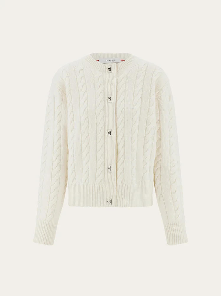 Cable knit cardigan