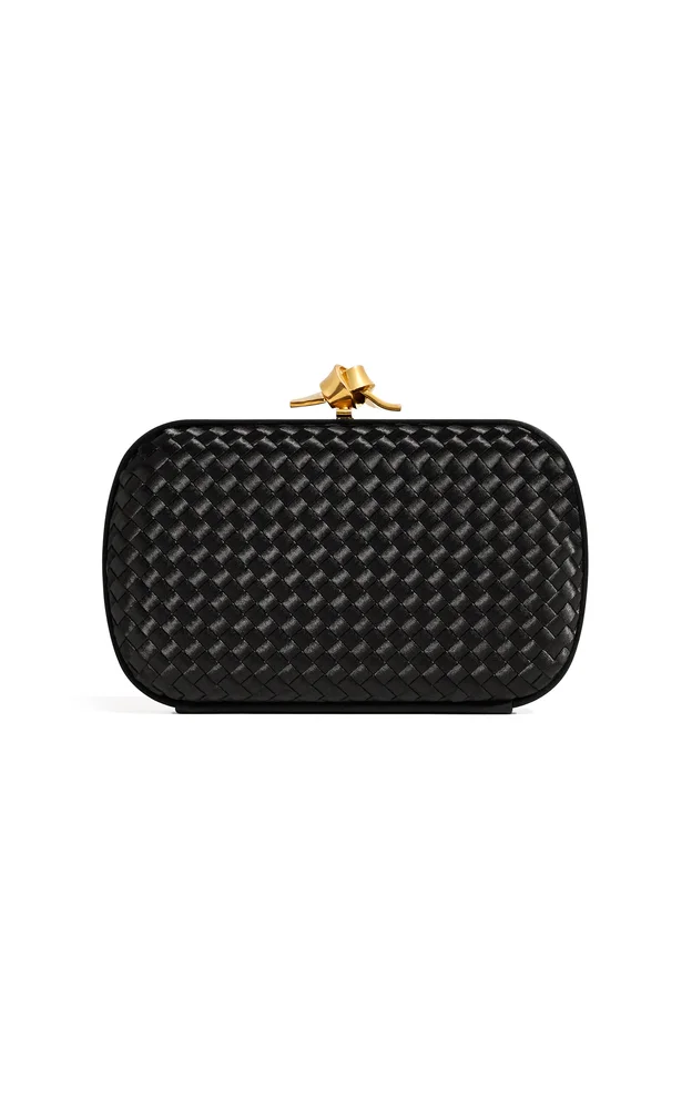 Knot Intrecciato Satin Clutch