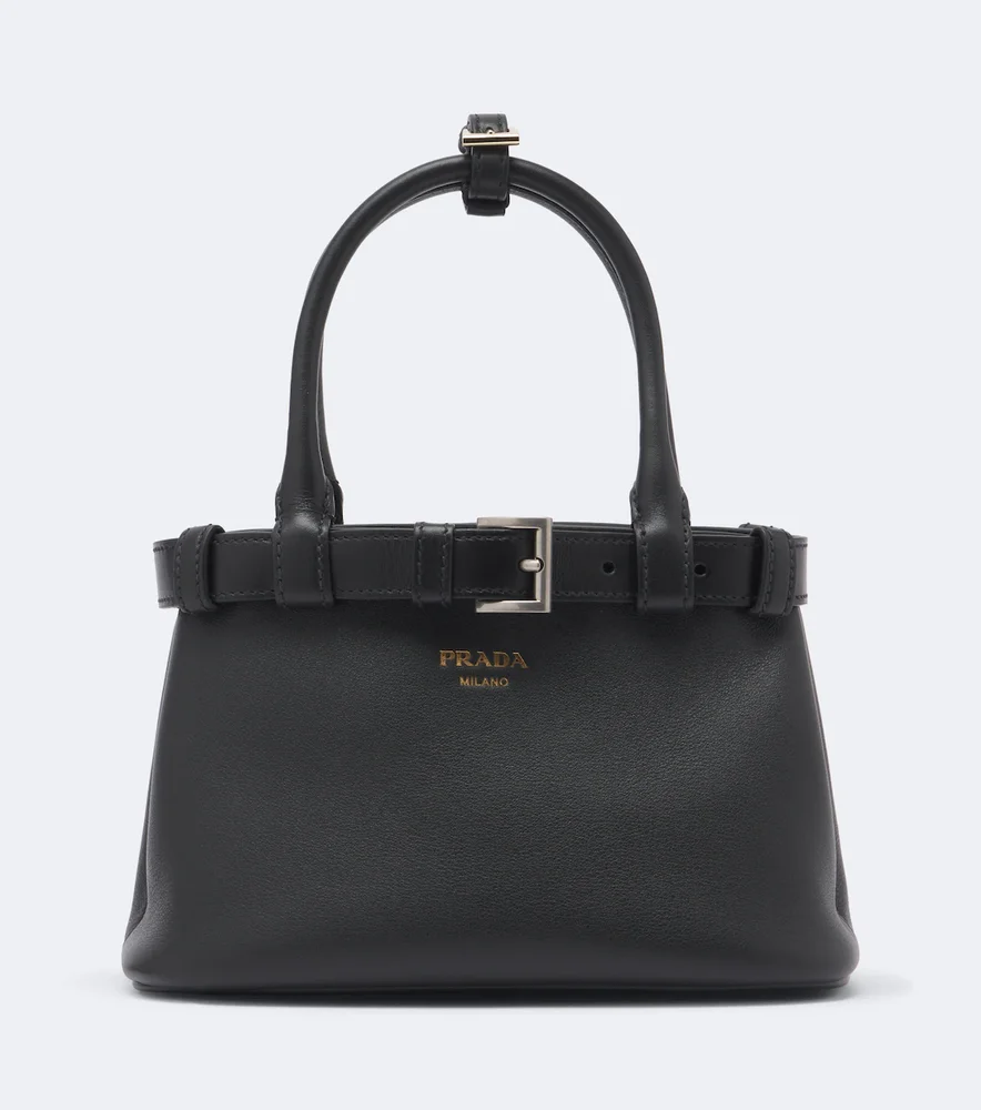 Prada Buckle Small leather top-handle bag