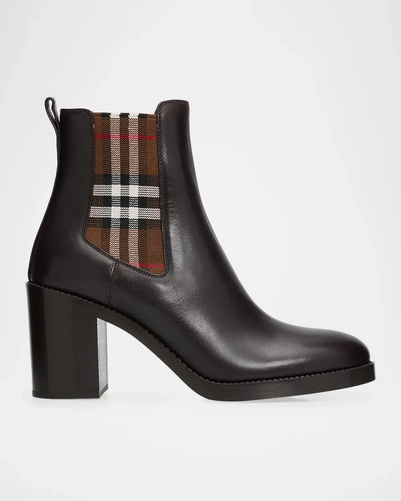 70mm Hampstead Leather Chelsea Booties
