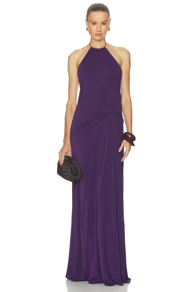 Hope Open Back Leather Tye Dress