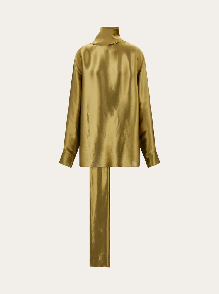 Liquid lamé blouse