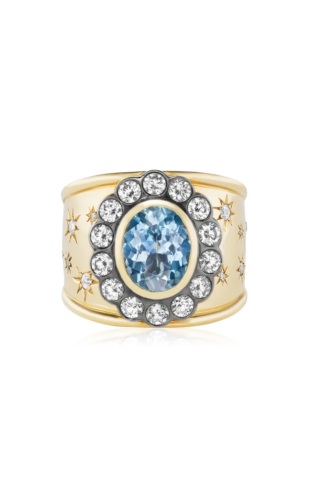 Alix Cigar 14K Yellow Gold Aquamarine Ring