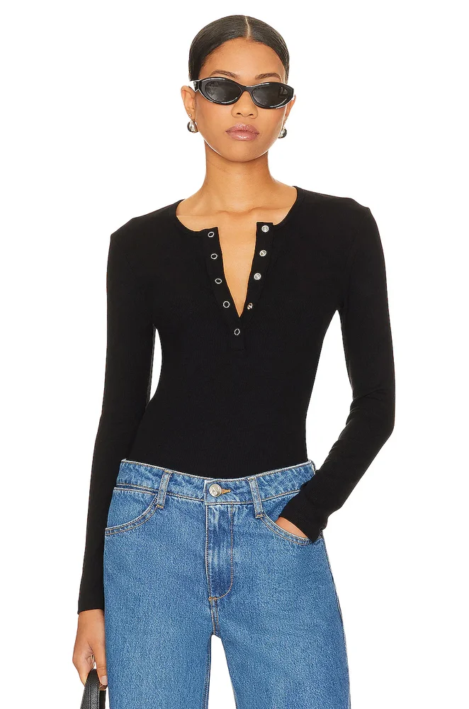Dalston Ribbed Henley Top