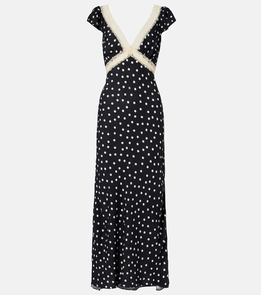 Iggy polka-dot maxi dress