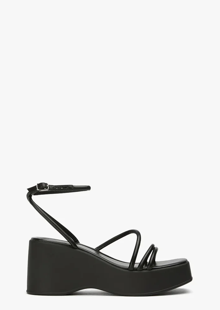 Opal Platform Sandal in Black