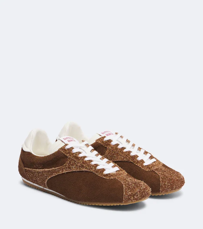 Shot suede sneakers