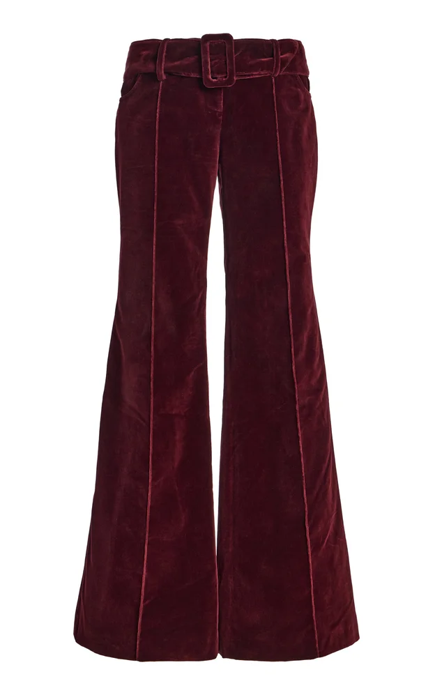 Clover Cotton Flared-Leg Pants