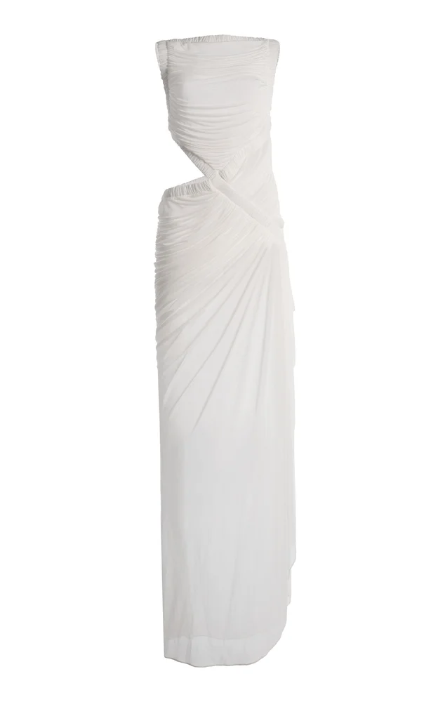 Theia Cutout Jersey Maxi Dress