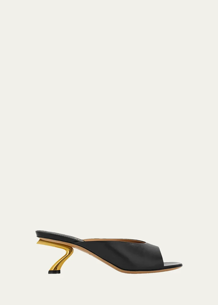 55mm Igea Leather Mules