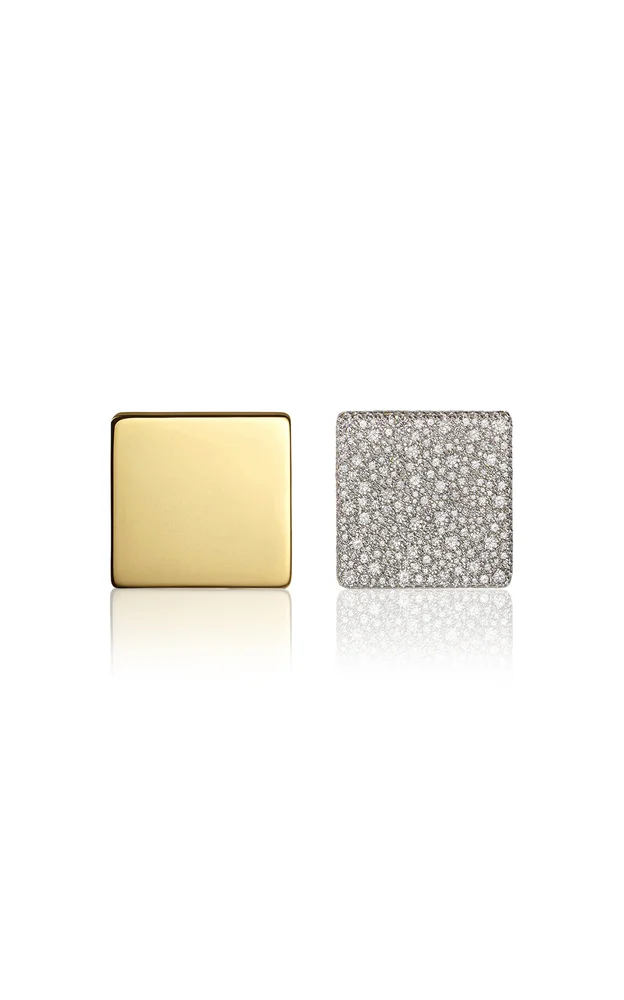 18K Yellow Gold Paradox Earrings Pavé