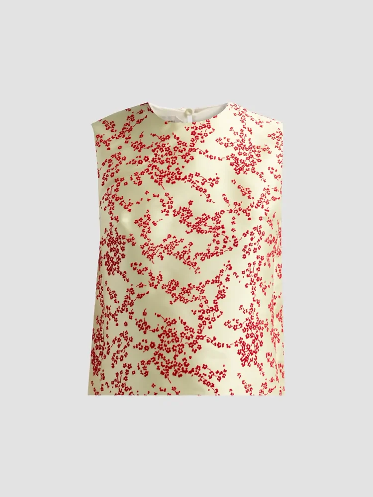 Flocked Floral Radzmir Blouse