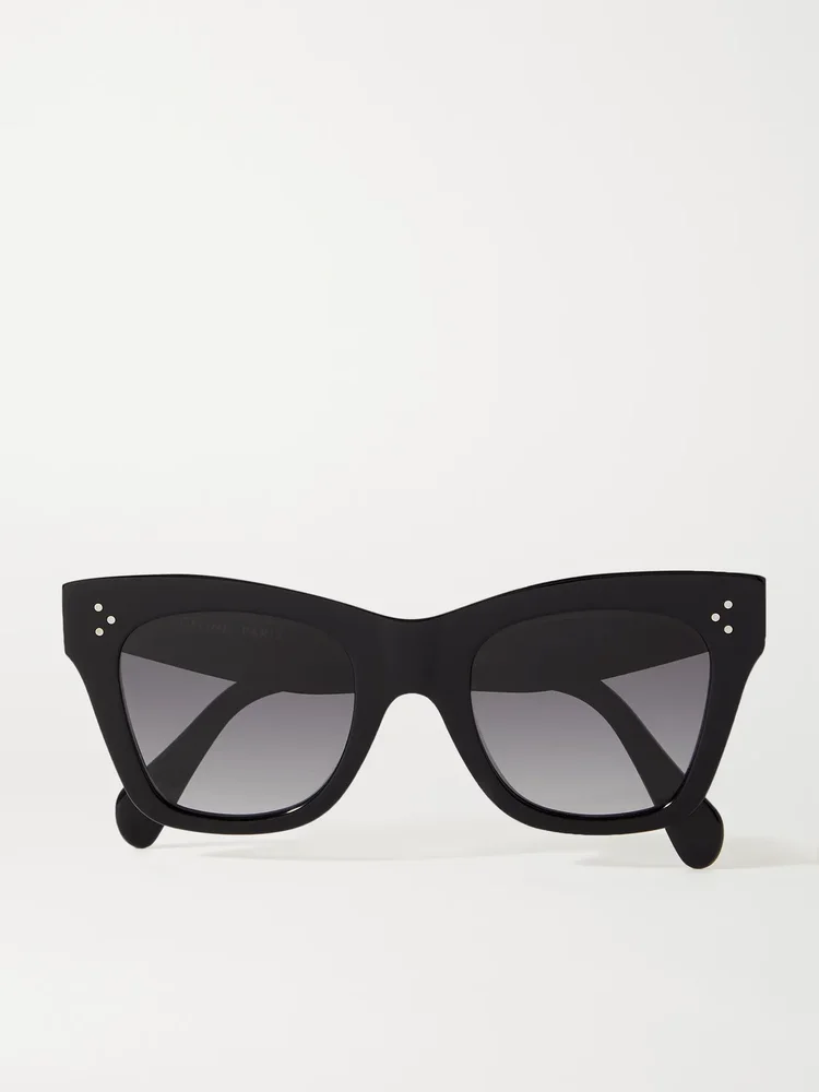 Oversized cat-eye acetate sunglasses
