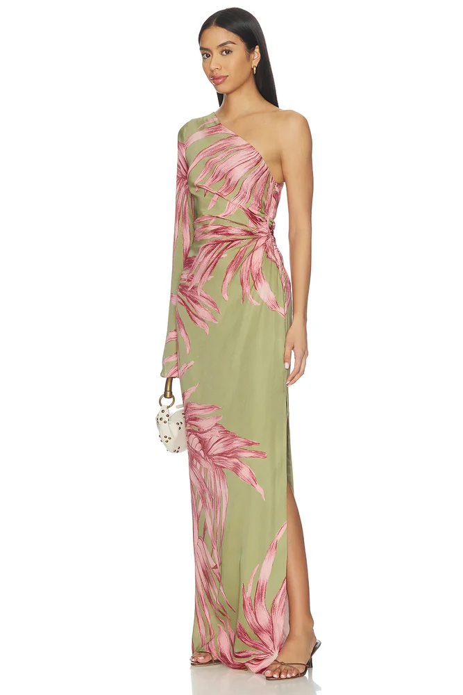 Henne Metallic Knit Maxi Dress