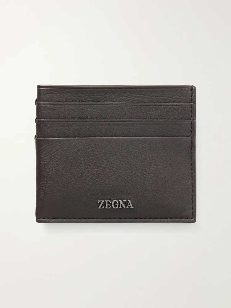 Secondskin Simple Logo-Embellished Leather Billfold Wallet