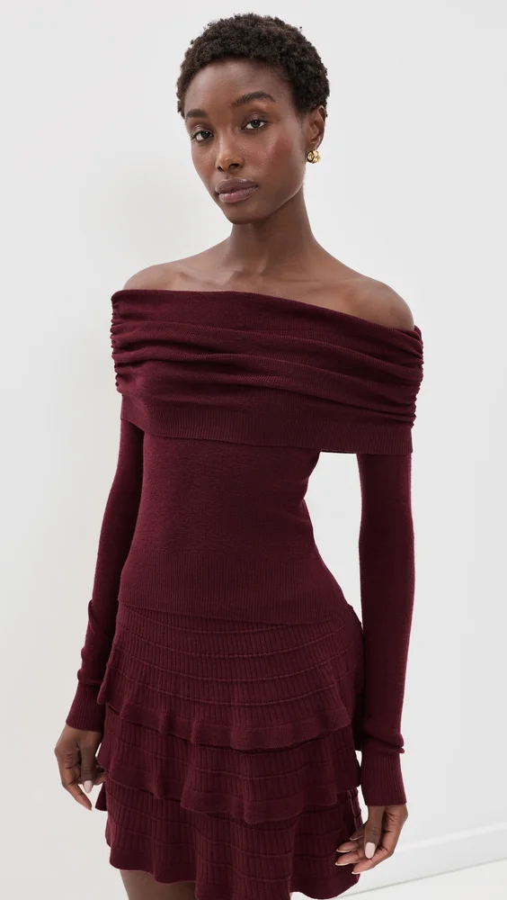 Light Merino Off Shoulder Sweater