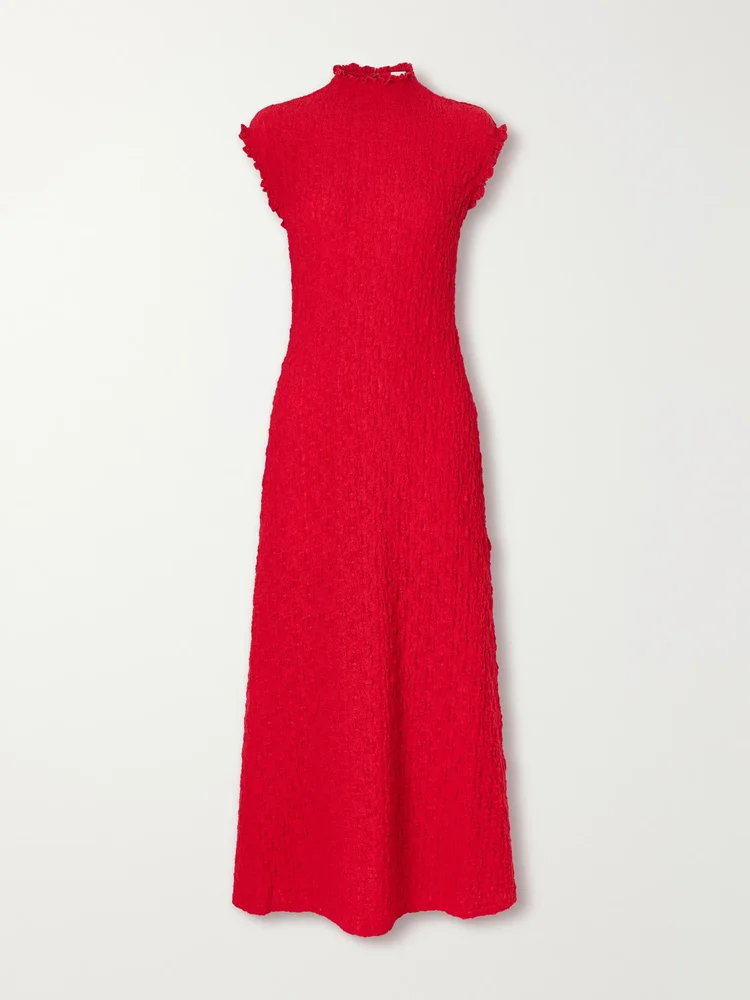 Cleo cotton-blend jacquard midi dress