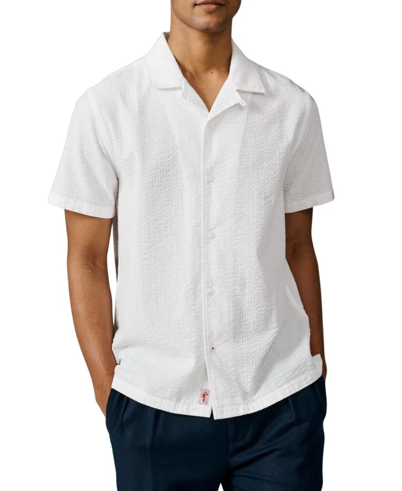 Seersucker Linen Short Sleeve Shirt