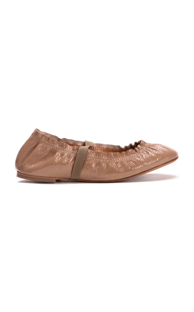 Flora Patent Leather Ballerina Flats
