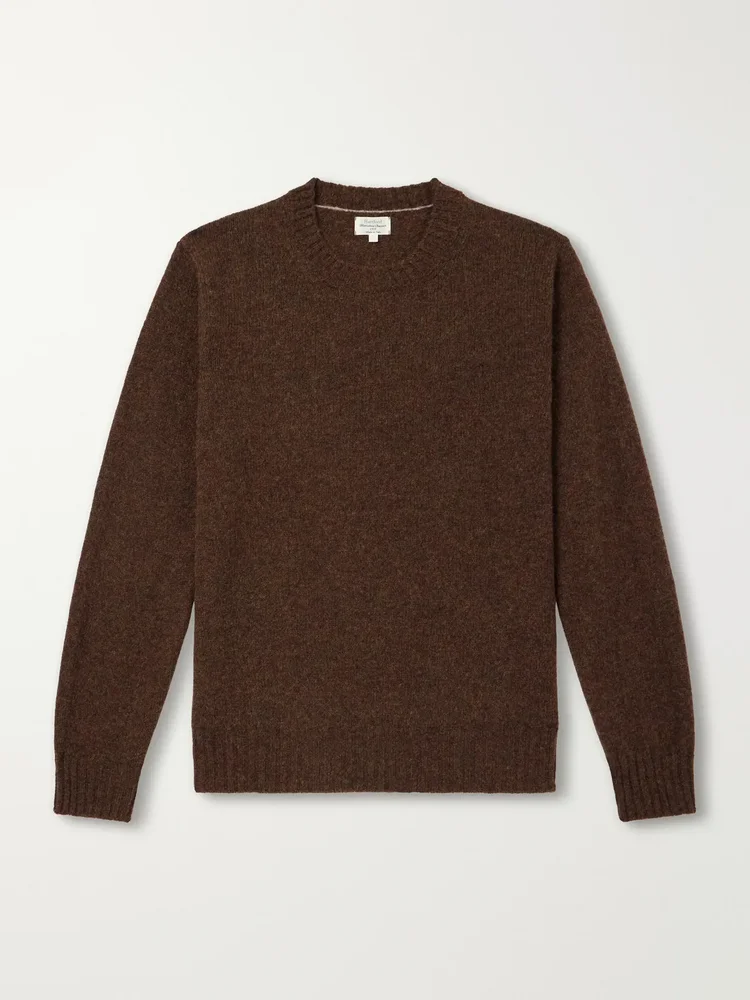 Shetland Wool Crewneck Sweater
