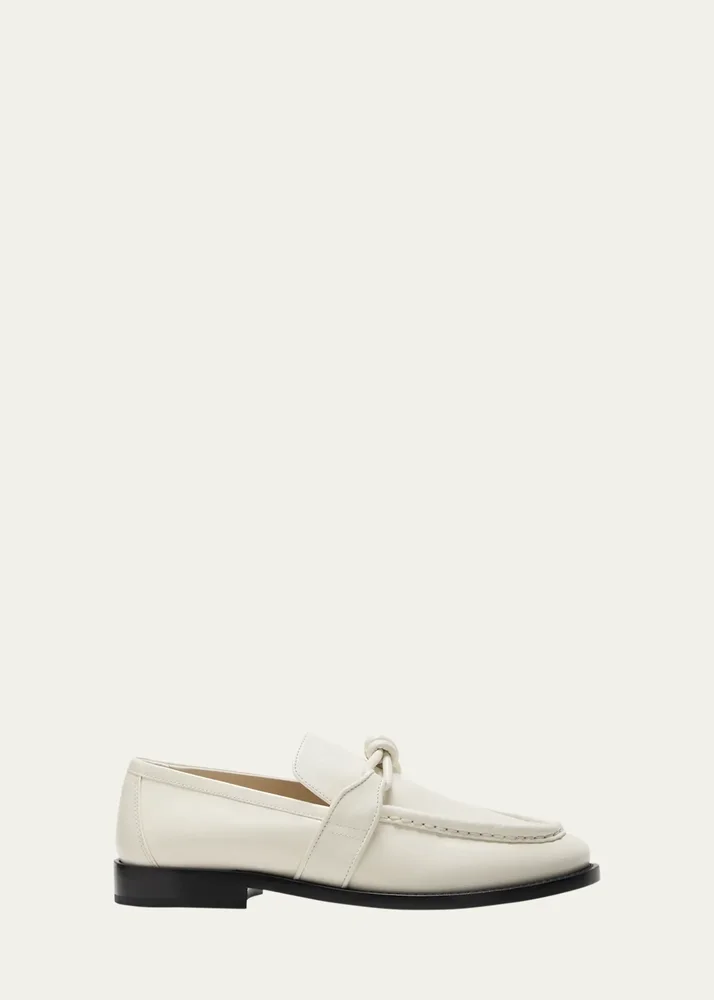 Bergdorf Goodman Astaire Knot Leather Loafers