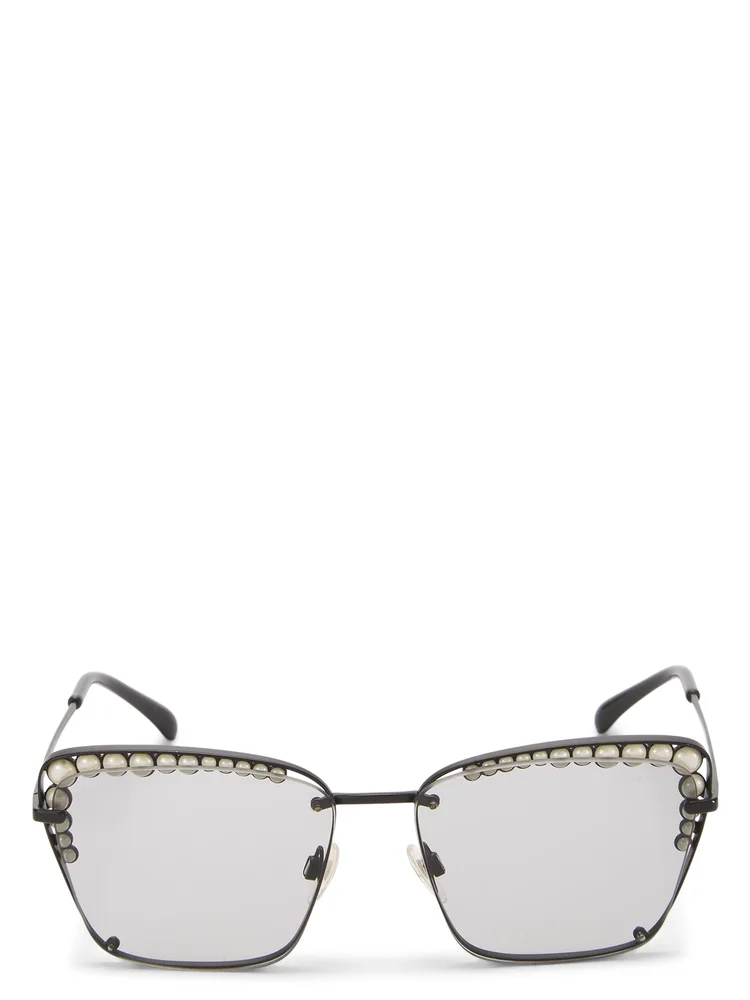 Grey Metal Aviator Sunglasses 4235-H
