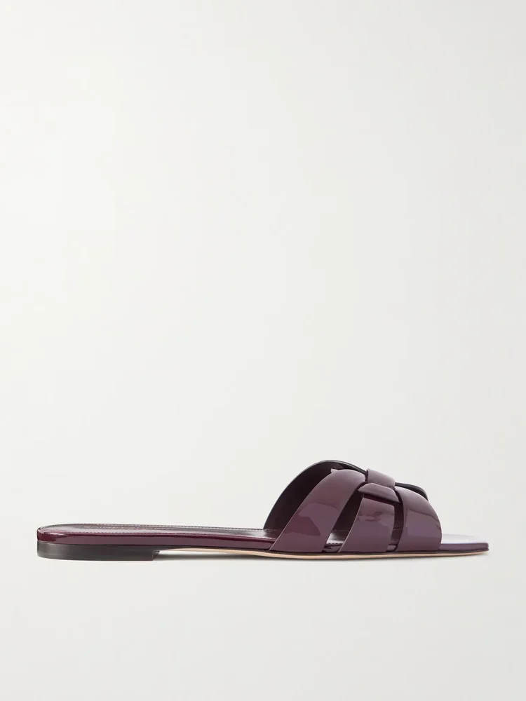 tribute patent leather slides