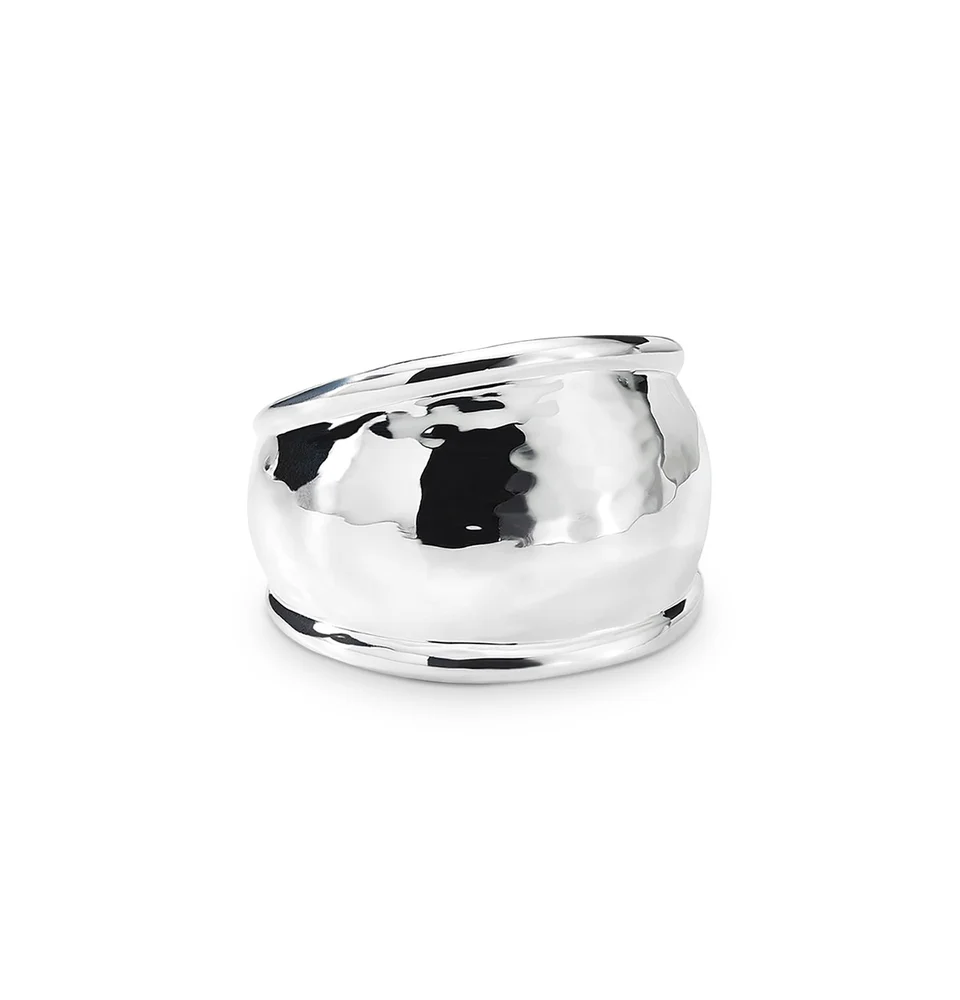 Sterling Silver Classico Hammered Dome Ring