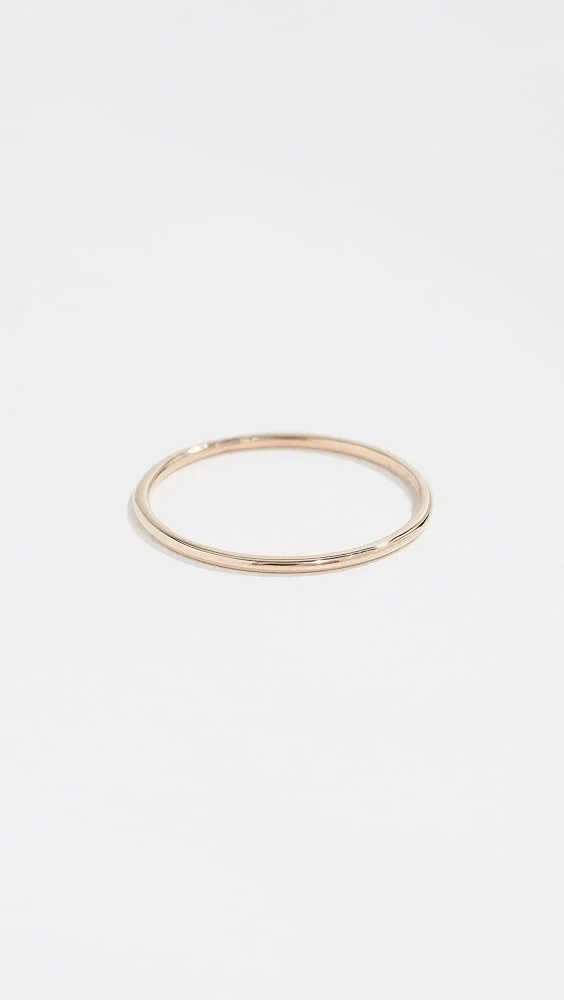 14k Gold Thin Band Ring