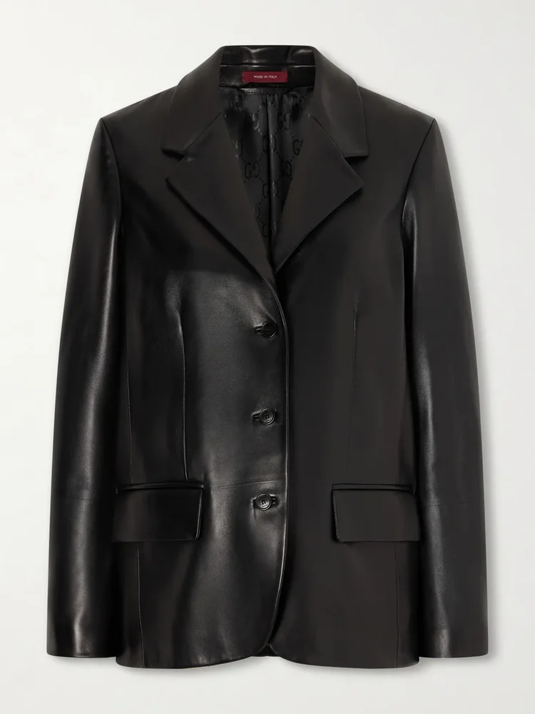 Leather blazer