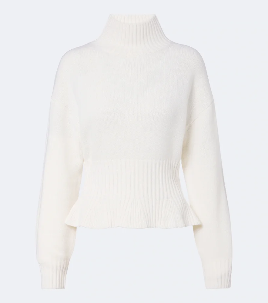 Wool and cashmere mockneck sweater