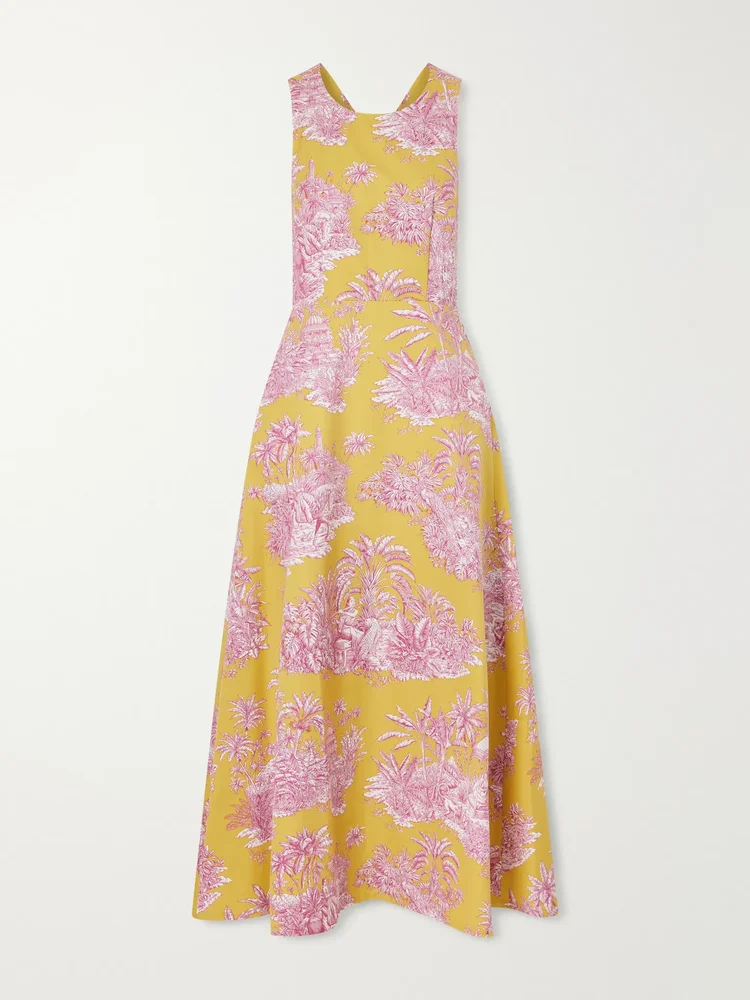 Colonna printed cotton maxi dress