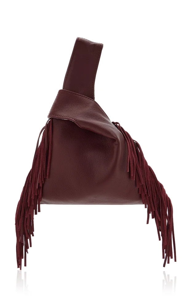 The Burgundy Leather Knot Bag