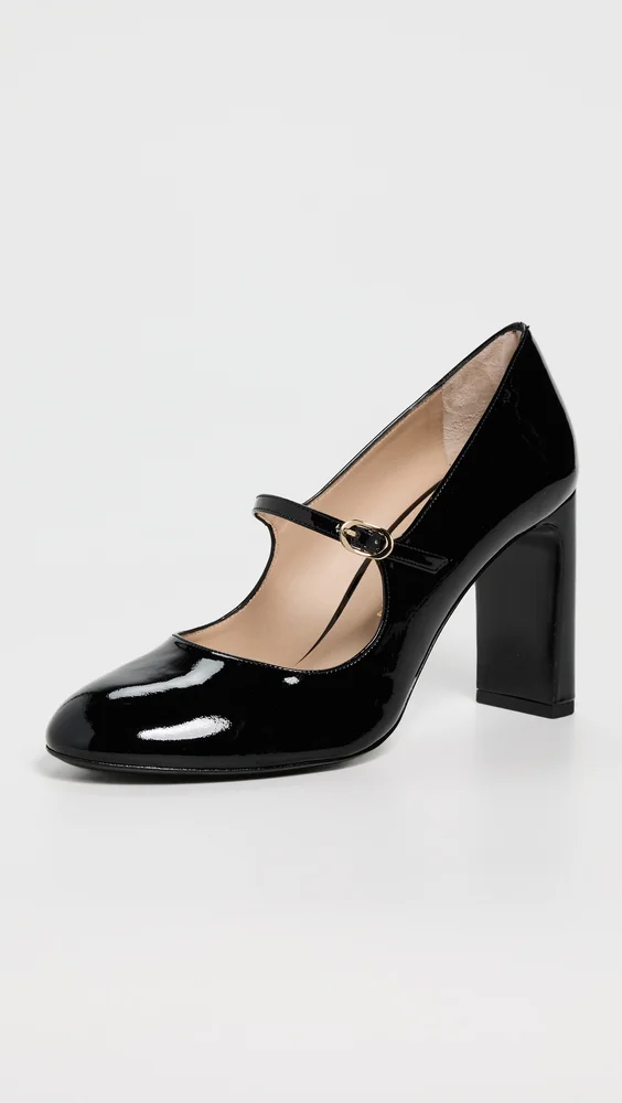 Babette Mary Janes 85mm - Black