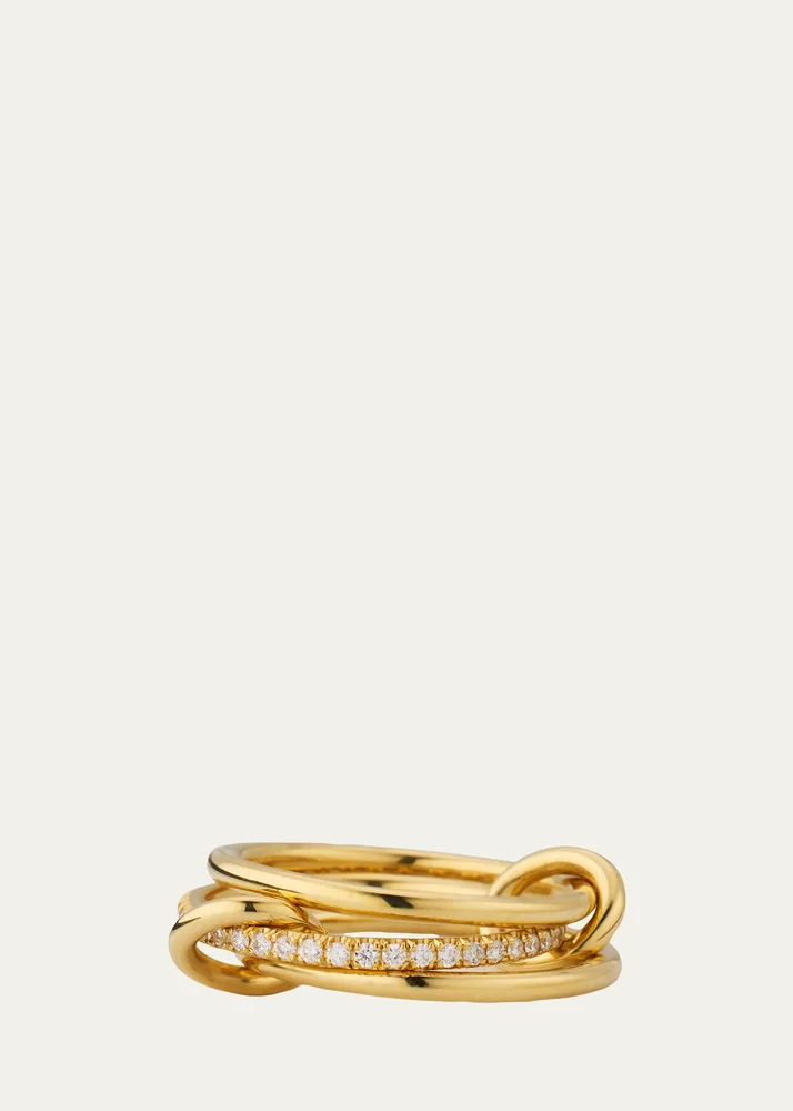18K Yellow Gold Sonny 3 Link Ring