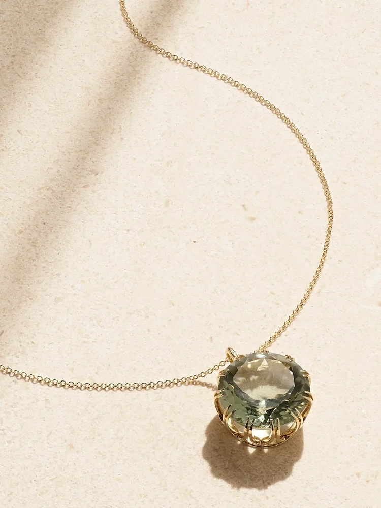 Crown 18-karat gold amethyst necklace