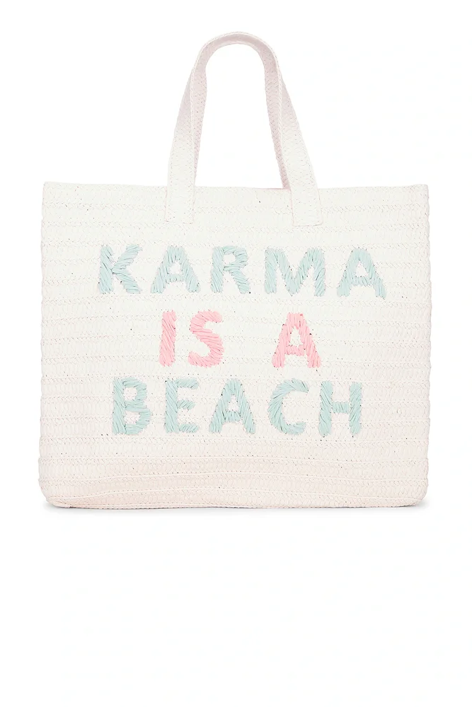 Karma Is A Beach Tote Bag
