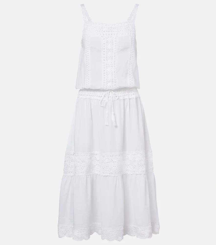 Manor crochet cotton midi dress