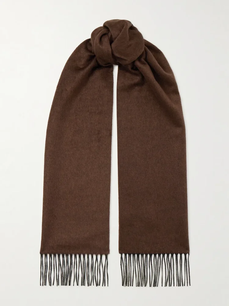 blaine fringed silk and cashmere blend scarf