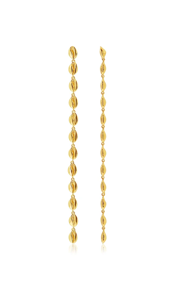 Le Cauri Endiamanté 18K Yellow Gold Earrings