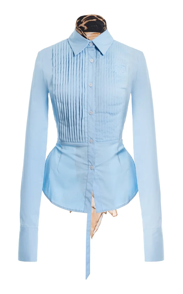 Open-Back Tuxedo Shirt