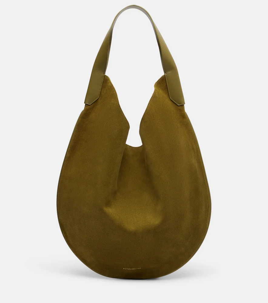 Soft Plié suede shoulder bag