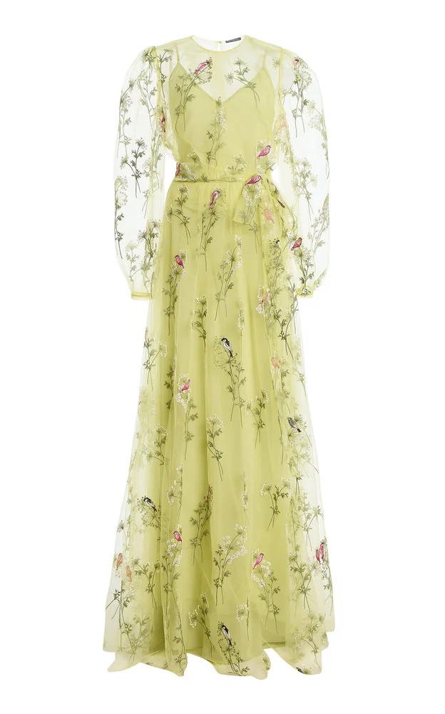 Long-Sleeve Maxi Dress With Separate Slip