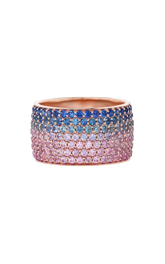 Coastline 18K Yellow Gold Multi-Stone Cigar Ring