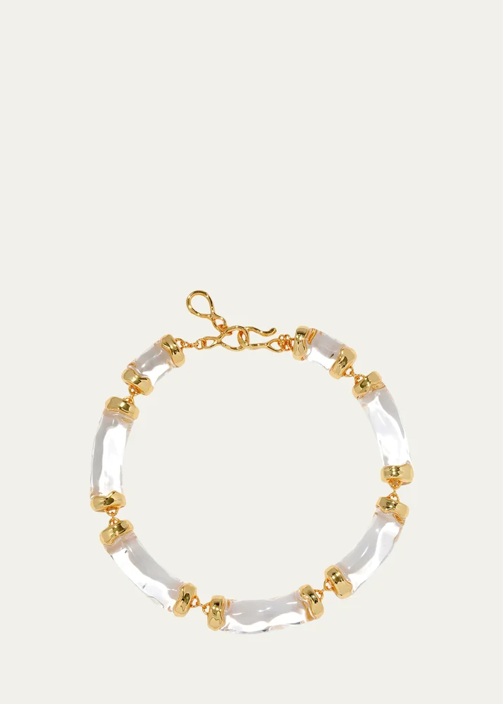 Alexis Bittar Liquid Lucite Pillow Link Necklace