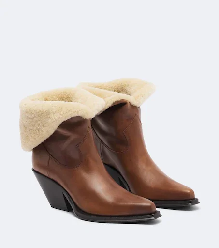 Azelan shearling-lined ankle boots
